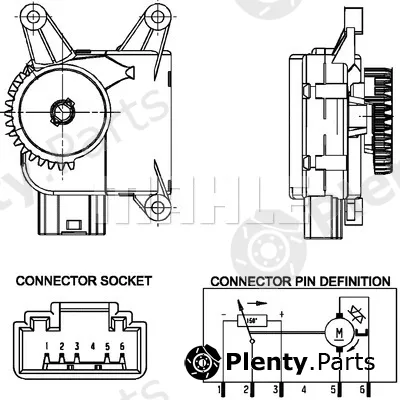 Mahle AA16000P — Actuator, blending flap BEHR *** PREMIUM LINE ***