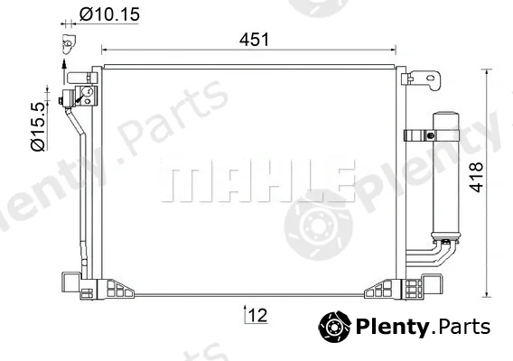 Mahle AC953000S — Condenser, air conditioning BEHR