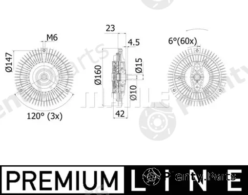 Mahle CFC107001P — Clutch, radiator fan BEHR *** PREMIUM LINE ***