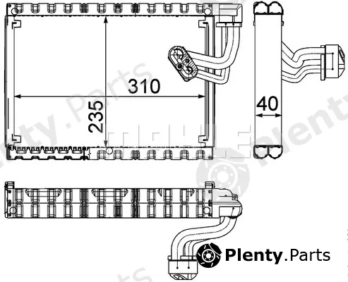 Mahle AE89000P — Evaporator, air conditioning BEHR *** PREMIUM LINE ***