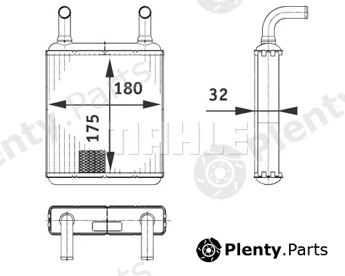 Mahle AH132000P — Heat Exchanger, interior heating BEHR *** PREMIUM LINE ***