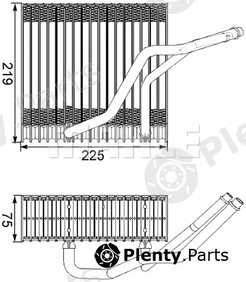Mahle AE38000S — Evaporator, air conditioning BEHR