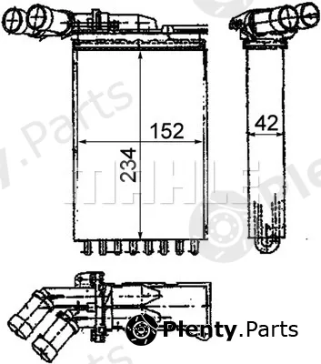 Mahle AH116000P — Heat Exchanger, interior heating BEHR *** PREMIUM LINE ***