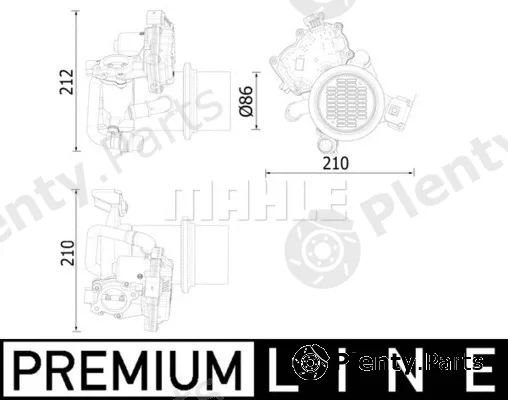 Mahle CE20000P — Cooler, exhaust gas recirculation BEHR *** PREMIUM LINE ***
