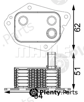 Mahle CLC199000S — Oil Cooler, engine oil BEHR