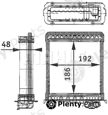 Mahle AH106000P — Heat Exchanger, interior heating BEHR *** PREMIUM LINE ***