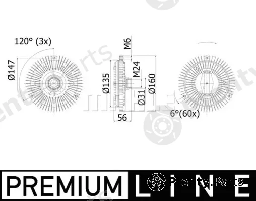 Mahle CFC93001P — Clutch, radiator fan BEHR *** PREMIUM LINE ***