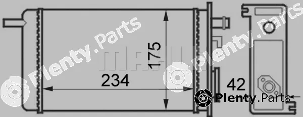 Mahle AH44000S — Heat Exchanger, interior heating BEHR