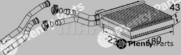 Mahle AH200000P — Heat Exchanger, interior heating BEHR *** PREMIUM LINE ***