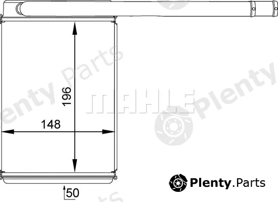 Mahle AH165000P — Heat Exchanger, interior heating BEHR *** PREMIUM LINE ***
