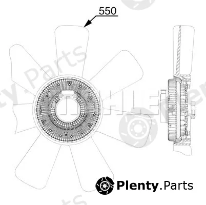 Mahle CFF523000P — Fan, engine cooling BEHR *** PREMIUM LINE ***