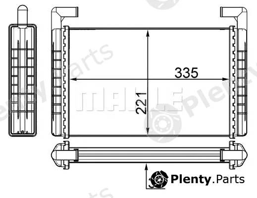 Mahle AH119000S — Heat Exchanger, interior heating BEHR