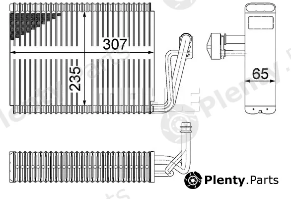 Mahle AE53000P — Evaporator, air conditioning BEHR *** PREMIUM LINE ***