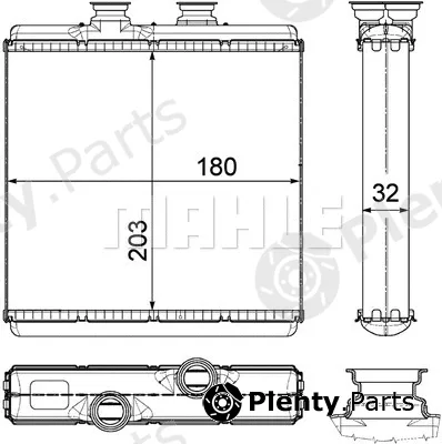 Mahle AH183000P — Heat Exchanger, interior heating BEHR *** PREMIUM LINE ***