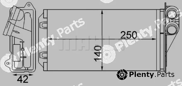 Mahle AH245000S — Heat Exchanger, interior heating BEHR