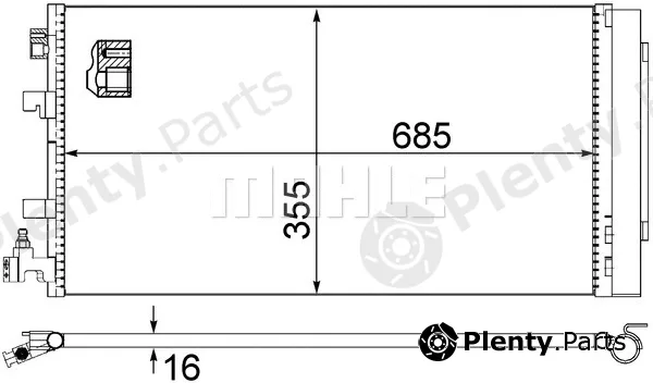 Mahle AC630000S — Condenser, air conditioning BEHR