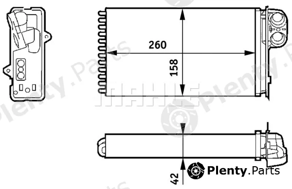 Mahle AH162000S — Heat Exchanger, interior heating BEHR