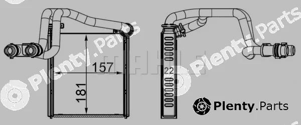 Mahle AH252000S — Heat Exchanger, interior heating BEHR