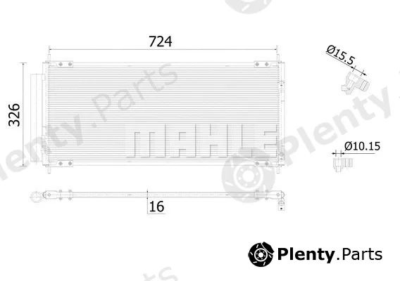 Mahle AC904000S — Condenser, air conditioning BEHR