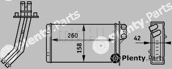 Mahle AH156000S — Heat Exchanger, interior heating BEHR