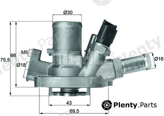 Mahle TI15180 — Thermostat, coolant BEHR