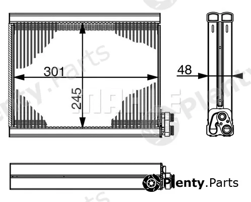 Mahle AE71000S — Evaporator, air conditioning BEHR