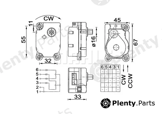 Mahle AA20000P — Actuator, blending flap BEHR *** PREMIUM LINE ***