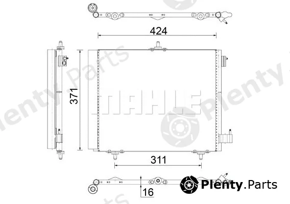 Mahle AC460000S — Condenser, air conditioning BEHR
