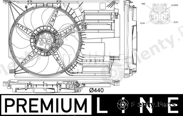 Mahle CFF402000P — Fan, engine cooling BEHR *** PREMIUM LINE ***