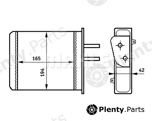 Mahle AH159000S — Heat Exchanger, interior heating BEHR
