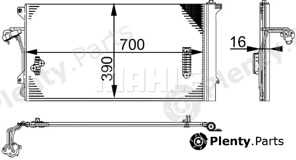Mahle AC659000S — Condenser, air conditioning BEHR