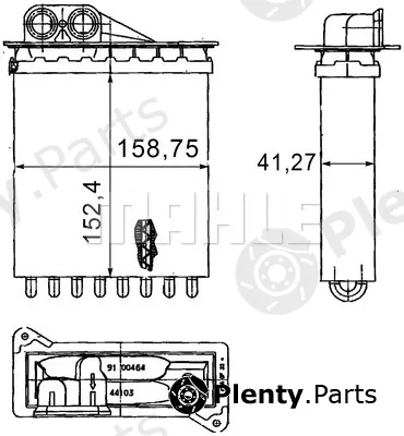 Mahle AH169000P — Heat Exchanger, interior heating BEHR *** PREMIUM LINE ***