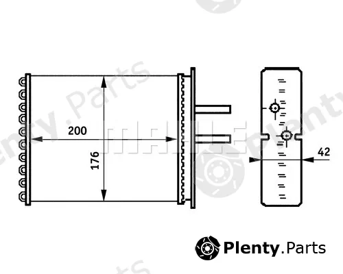 Mahle AH161000S — Heat Exchanger, interior heating BEHR