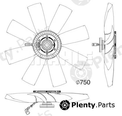 Mahle CFF505000P — Fan, engine cooling BEHR *** PREMIUM LINE ***
