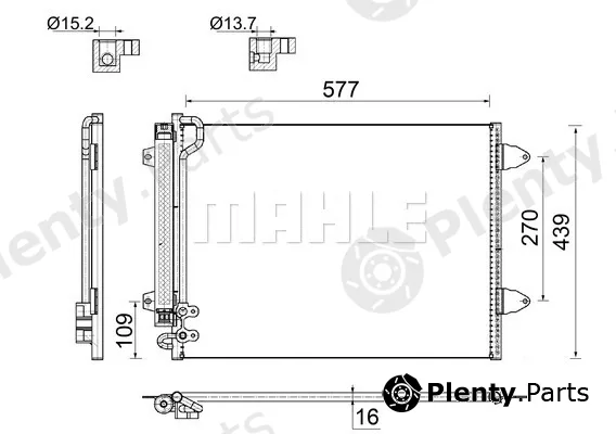 Mahle AC666000S — Condenser, air conditioning BEHR