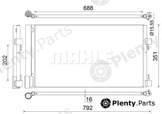 Mahle AC486000S — Condenser, air conditioning BEHR