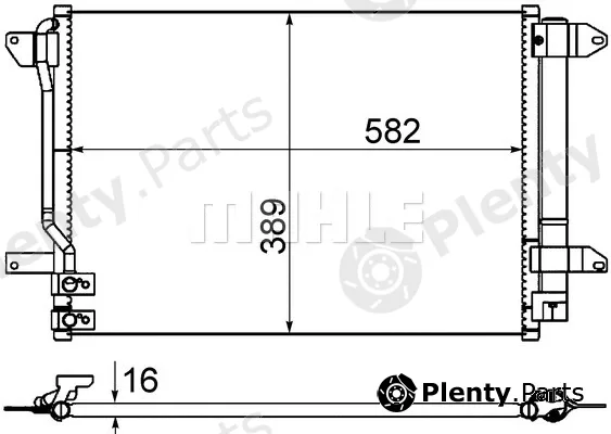 Mahle AC864000S — Condenser, air conditioning BEHR
