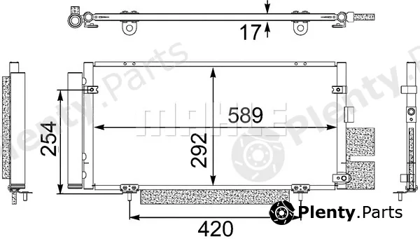 Mahle AC477000S — Condenser, air conditioning BEHR
