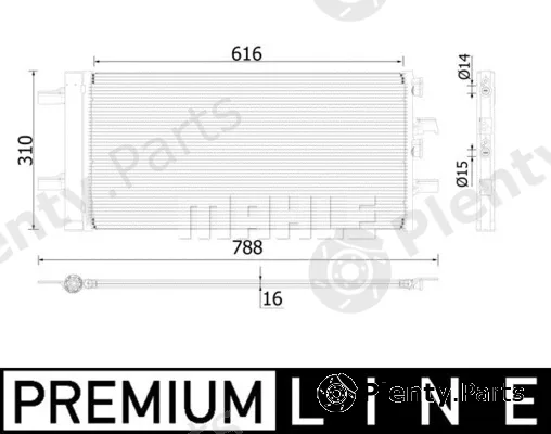 Mahle AC891000P — Condenser, air conditioning BEHR *** PREMIUM LINE ***