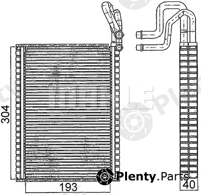 Mahle AE116000S — Evaporator, air conditioning BEHR