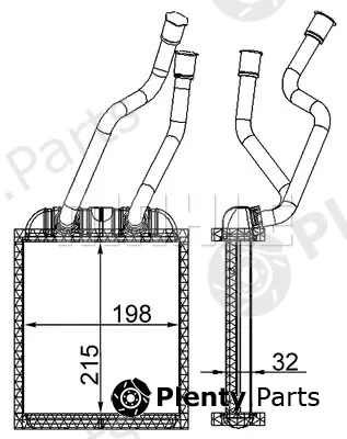 Mahle AH180000S — Heat Exchanger, interior heating BEHR