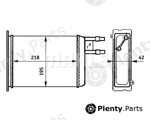 Mahle AH147000S — Heat Exchanger, interior heating BEHR