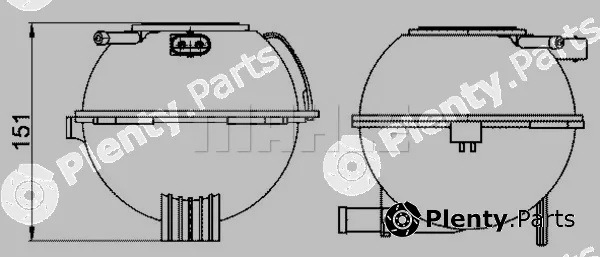 Mahle CRT22000S — Expansion Tank, coolant BEHR