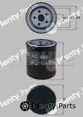 Mahle OC982 — Oil Filter