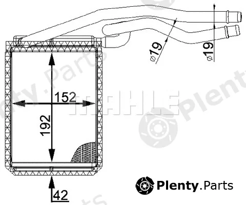 Mahle AH22000S — Heat Exchanger, interior heating BEHR