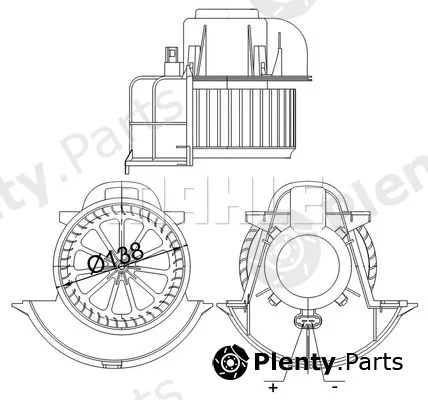 Mahle AB113000S — Interior Blower BEHR