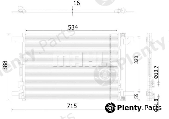 Mahle AC915000S — Condenser, air conditioning BEHR
