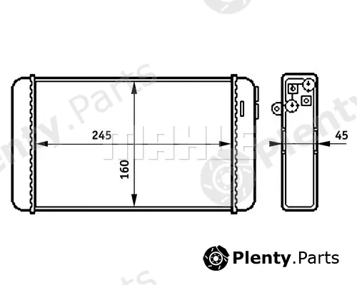Mahle AH154000S — Heat Exchanger, interior heating BEHR