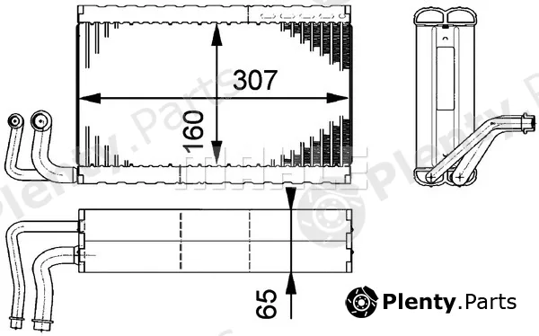 Mahle AE68000P — Evaporator, air conditioning BEHR *** PREMIUM LINE ***