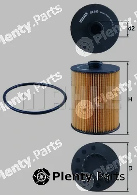 Mahle OX983D — Oil Filter